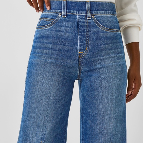 SPANX Denim - SPANX Seamed Front, Wide Leg Jeans Size Medium NWT